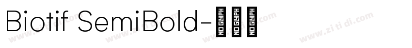 Biotif SemiBold字体转换